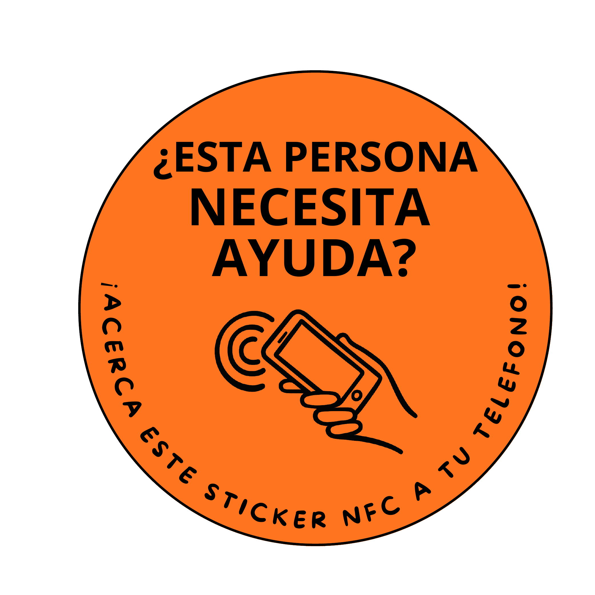 Sticker tagueid naranja