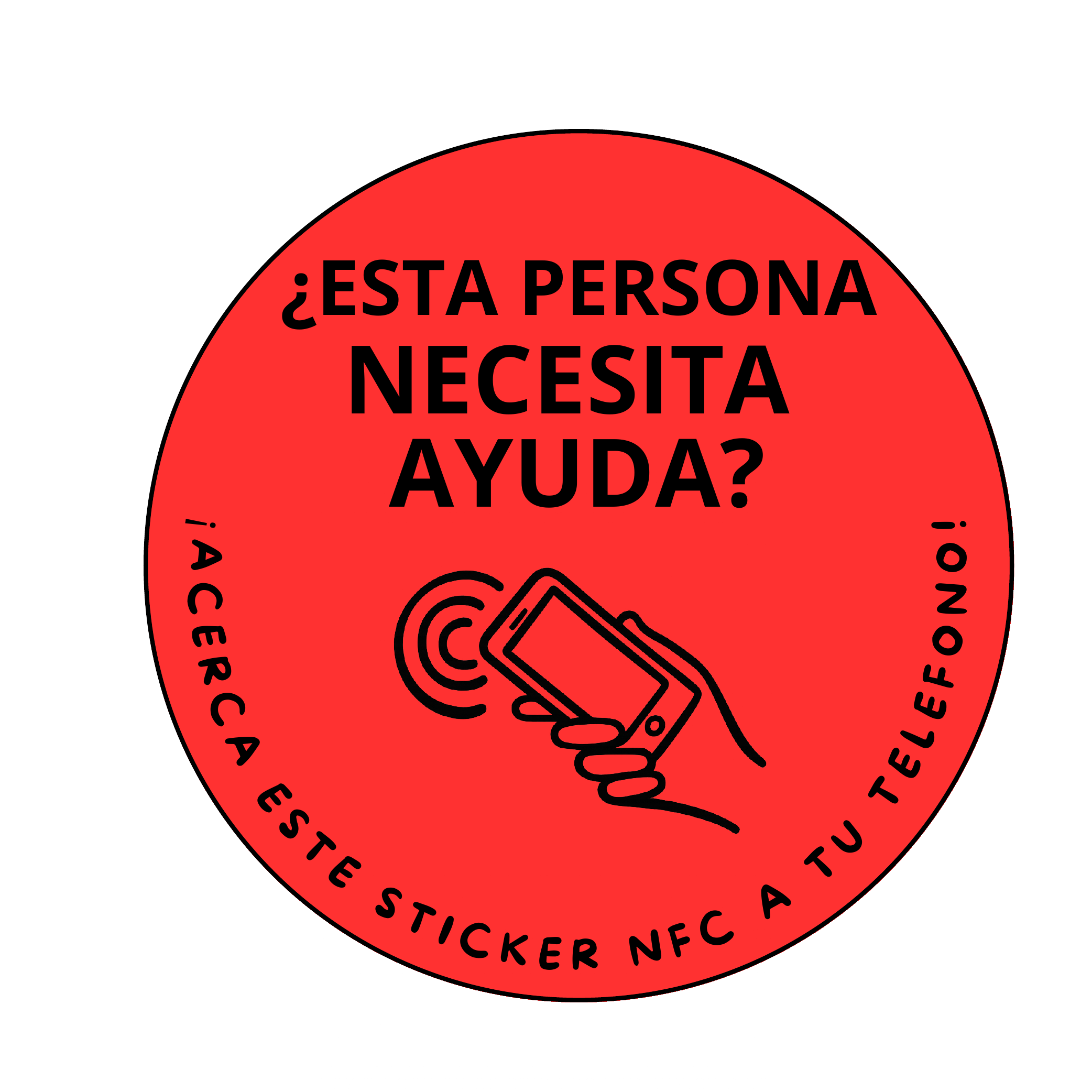 Sticker tagueid rojo